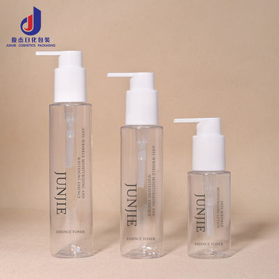 120ml 150ml Clear Plastic Cylinder Bottle Custom Spray Bottle Packaging Printing Cleanser Lotion Pump Bottle