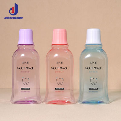 Customized Plastic Mouthwash Bottle 100ml/250ml/300ml Empty Body Lotion Bottles For Cosmetic