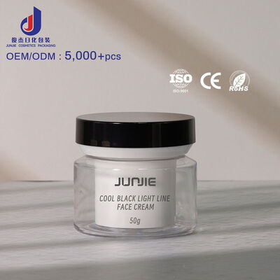 Custom Luxury Plastic Jar With Flip Top Lid 100g 150g PP Empty Cream Jar With Spoon